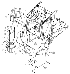 Page J Diagram and Parts List for MK-4030KB  MK Diamond Concrete Saw